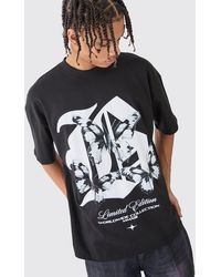 BoohooMAN - Oversized B Butterfly Graphic T-shirt - Lyst