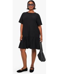 Boohoo - Plus Drop Hem Smock Dress - Lyst
