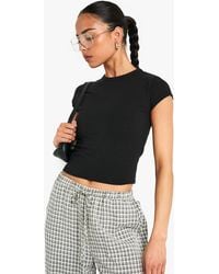 Boohoo - Basics Cap Sleeve Fitted Top - Lyst