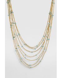 Boohoo - Layered Beaded Necklace - Lyst