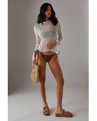 Warehouse - Sheer Knitted Top - Lyst
