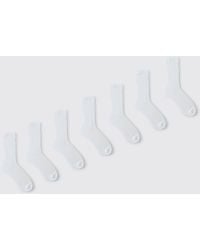 Boohoo - 7 Pack Plain Sport Socks - Lyst