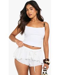 Boohoo - Petite Layered Flippy Short - Lyst