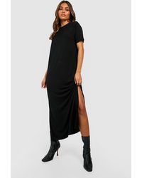 Boohoo - Oversized Cotton Midi T-shirt Dress - Lyst