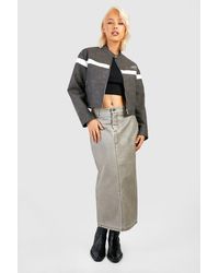 Boohoo - Vintage Look Faux Leather Midi Skirt - Lyst