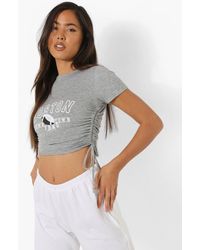side ruched t shirt