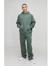 BoohooMAN - Oversized Raglan Hooded Tracksuit - Lyst
