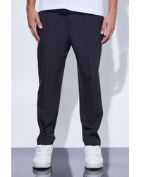 BoohooMAN - High Rise 4 Way Stretch Tapered Trousers - Lyst
