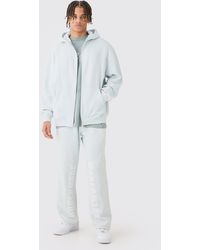 Nike blue velour zip thru clearance tracksuit