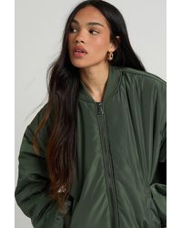 Boohoo - Oversized Bomber Jacket - Lyst