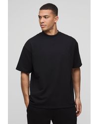 BoohooMAN - Oversized Extended Neck Bm Signature Heavyweight T-Shirt - Lyst