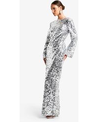 Boohoo - Sequin Scoop Back Maxi Dress - Lyst