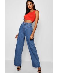 boohoo wide leg jeans