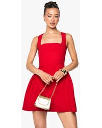 Boohoo - Tall Square Neck Full Skirt Mini Dress - Lyst