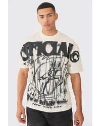 BoohooMAN - Oversized Over Seams Official Graphic T-shirt - Lyst