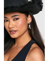 Boohoo - Embellished Cowboy Earrings - Lyst