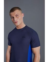 BoohooMAN - Man Active Muscle Fit Colour Block T-shirt - Lyst
