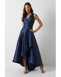 Coast - Honoured Sleeveless Plunge Waterfall Twill Maxi Bridesmaid Dress - Lyst
