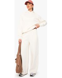Boohoo - Pantalón Deportivo Recto Con Alforza - Lyst