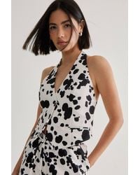 Nasty Gal - Spot Print Tailored Waistcoat - Lyst