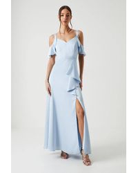 Coast - Cold Shoulder Satin Bridesmaid Dress - Lyst