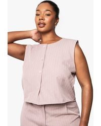 Boohoo - Plus Button Down Longline Waistcoat - Lyst