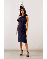 Wallis - Woven Tie Shoulder Pencil Dress - Lyst