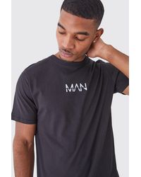 BoohooMAN - Tall Slim-Fit Man Dash T-Shirt - Lyst