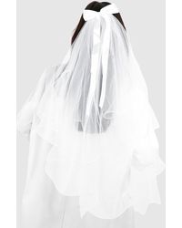 Boohoo - Bow Bridal Veil Hair Clip - Lyst