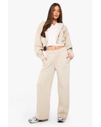 Boohoo - Pantalón Deportivo Recto Con Alforza - Lyst