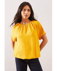Wallis - Woven Bubble Hem Top - Lyst
