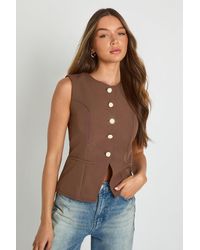 Boohoo - Button Trim Detail Tailored Waistcoat - Lyst