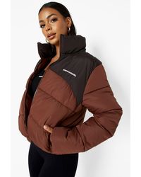 Boohoo Official Puffer Jacket - Brown