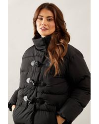 Wallis - Funnel Neck Tie Detail Padded Coat - Lyst