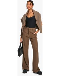 Boohoo - Tailored Slim Fit Flare Trouser - Lyst