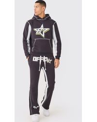 BoohooMAN - Regular Fit Contrast Stitch Ofcl Gusset Tracksuit - Lyst