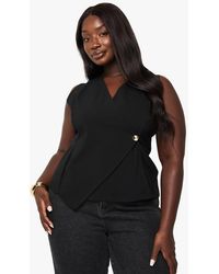 Boohoo - Plus Wrap Front Button Waistcoat - Lyst