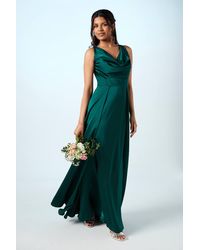 Coast - Honoured Petite Sleeveless Cowl Neck Satin Maxi Bridesmaid Dress - Lyst