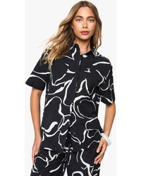 Boohoo - Abstract Floral Textured Shirt - Lyst