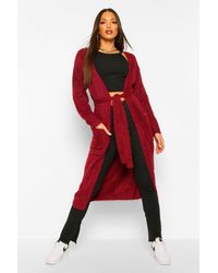 premium fluffy trim maxi robe