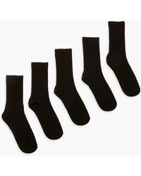 Boohoo - Black Sports Socks 5 Pack - Lyst