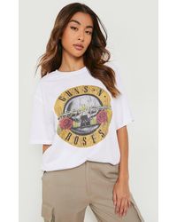 Boohoo Guns N Roses Oversized Licensed 