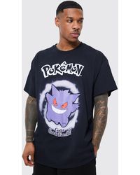 BoohooMAN - Oversize T-Shirt mit lizenziertem Pokemon Gengar Print - Lyst