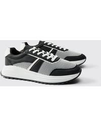 BoohooMAN - Chunky Mesh Trainers - Lyst