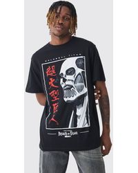 Boohoo - Tall Attack On Titan Anime Printed Licensed T-Shirt - Lyst