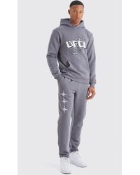 Boohoo - Slim Fit Ofcl Printed Contrast Gusset Tracksuit - Lyst