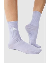 Boohoo - Calcetines Deportivos Con Agarre De Yoga Y Pilates Con Texto Dsgn Studio - Lyst