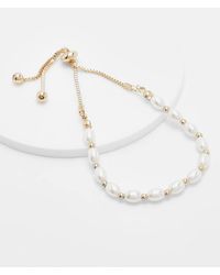 Boohoo - Pearl And Toggle Bracelet - Lyst