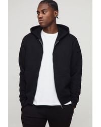 BoohooMAN - Basic Regular Zip Through Hoodie - Lyst