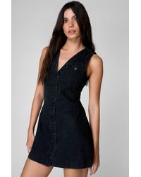 Nasty Gal - The Denim Sleeveless Mini Dress - Lyst